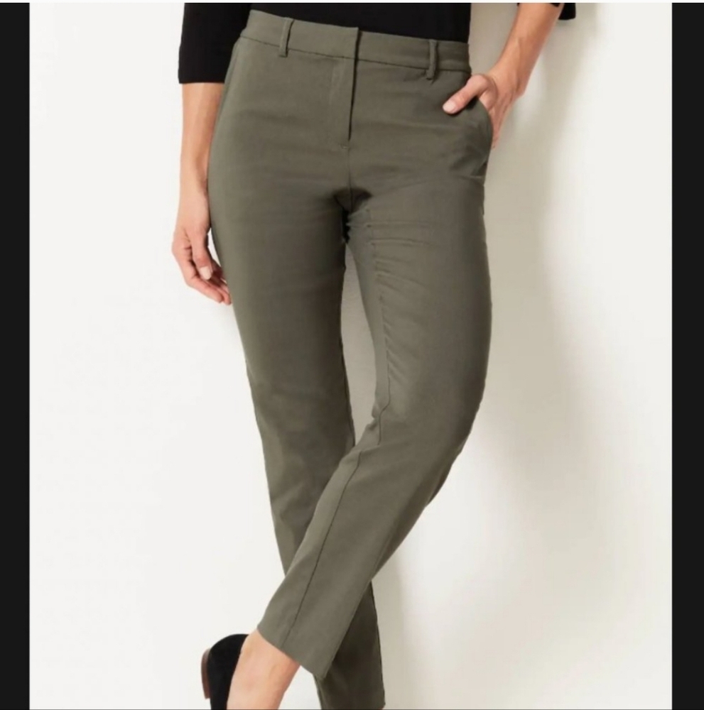 J JILLOlive Green Career Pants Stretch‎ Dress Pants Work Trousers  14 officecore